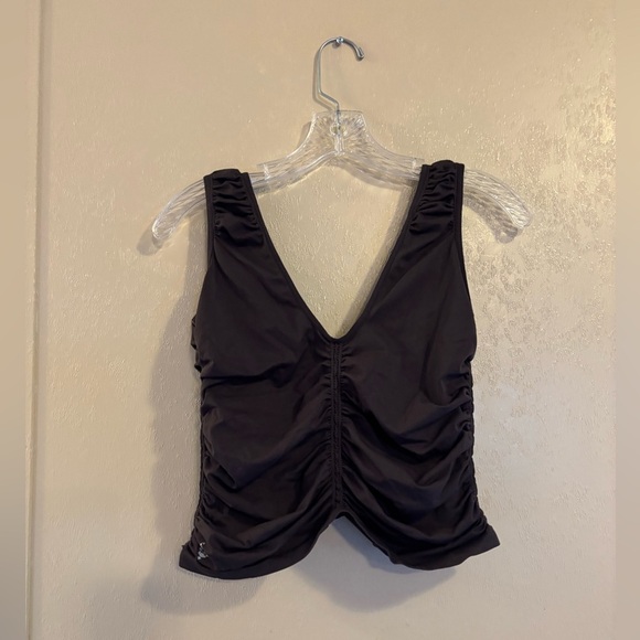 NWOT Free People Movement Good Karma Ruched V-neck tank sz M/L - Picture 4 of 5